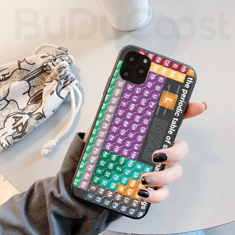 

Periodic Table Elements Chemistry Phone Case for iPhone 8 7 6 6S Plus X 5S SE 2020 XR 11 12 Pro mini pro XS MAX