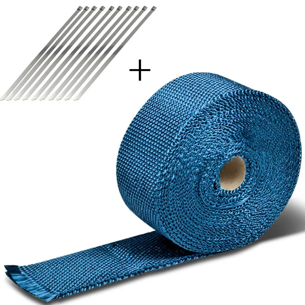 Мотоцикл 10 м фиберглассовый выхлопная труба защиты тепловой коллектор