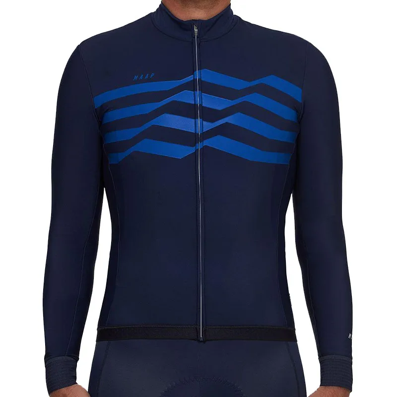 Jersey H Invierno roupa ciclismo RUNCHITA зимний термальный длинный рукав Велоспорт Джерси Набор велосипедная зимняя велосипедная Одежда наборы ciclismo - Цвет: Jersey H