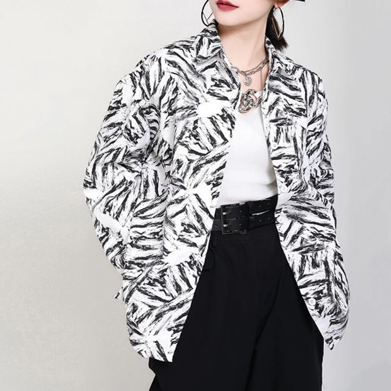 

Cultiseed Women Vintage Print Cardigan Coats Female Autumn Long Sleeve Loose Casual Jackets Ladies Fashion Party Outerwear Tops