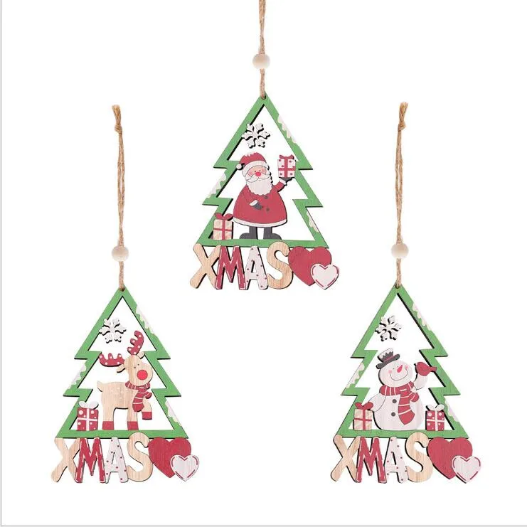 2021 Рождественский Декор для дома деревянный Санта Клаус Снеговик Милу олень