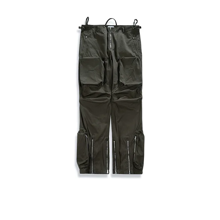 

New Layered Bondage Aesthetic Pants for Men and Women High Street Zipper Pleated Casual Pants