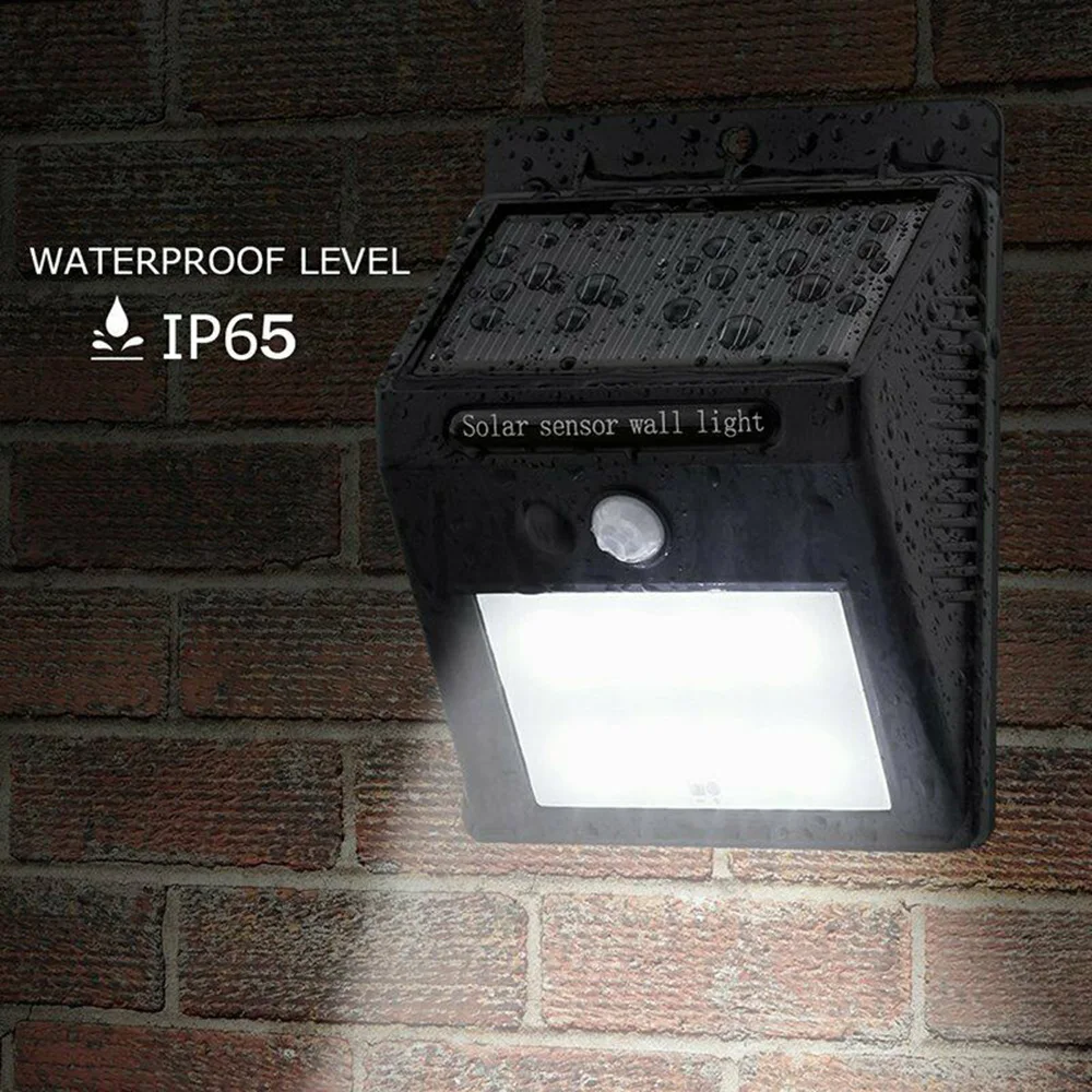 

Outdoor Solar Wall Light Security Waterproof Wide Angle Garage Pathway