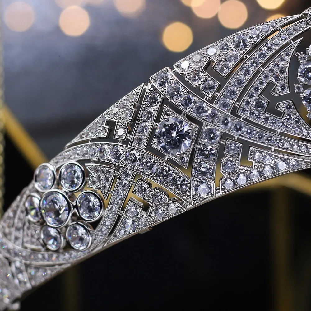 Великолепная корона тиара de Noiva Meghan Markle короны свадебные аксессуары для волос женские украшения для волос циркониевая свадебная корона и диадемы