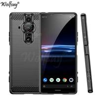 for sony xperia pro i case silicone carbon fiber cover for sony xperia pro i xq be62 xq be42 case for sony xperia pro i case