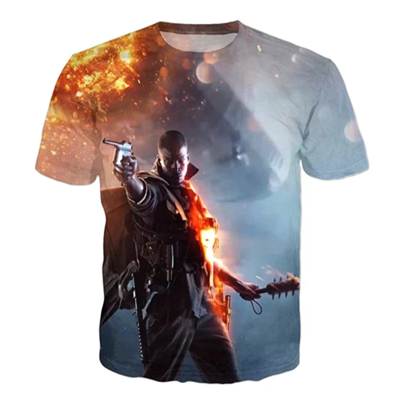 Новая мужская и женская Повседневная футболка летняя стильная с 3D принтом Battlefield