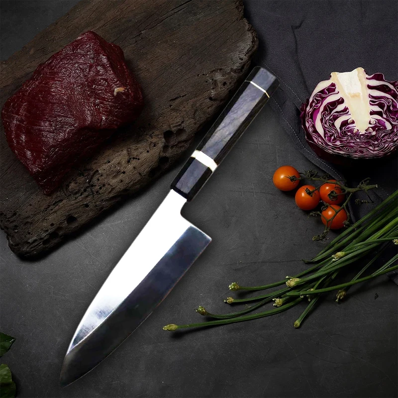 Профессиональный нож шеф-повара vg10 высокоуглеродистая Дамасская сталь японский