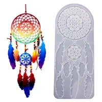 new creative silicone resin mold dream catcher pendant home decoration wall hanging ornament silicone molds large size