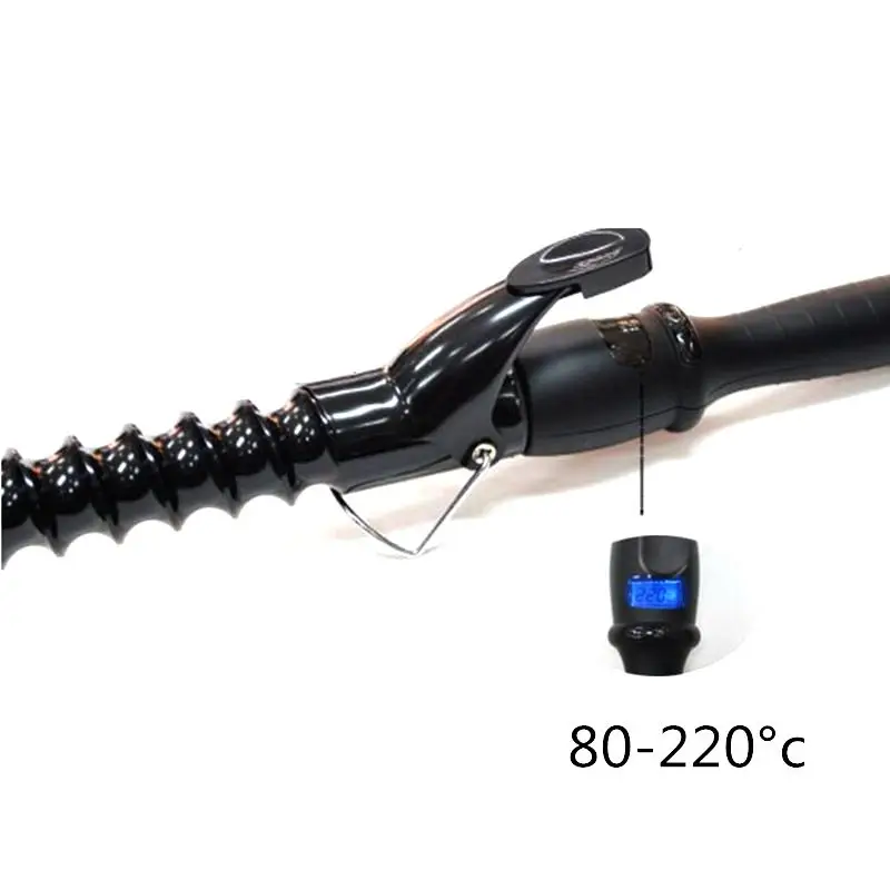 Щипцы для завивки волос спиральные щипцы Быстрое нагревание ЖКД электрические