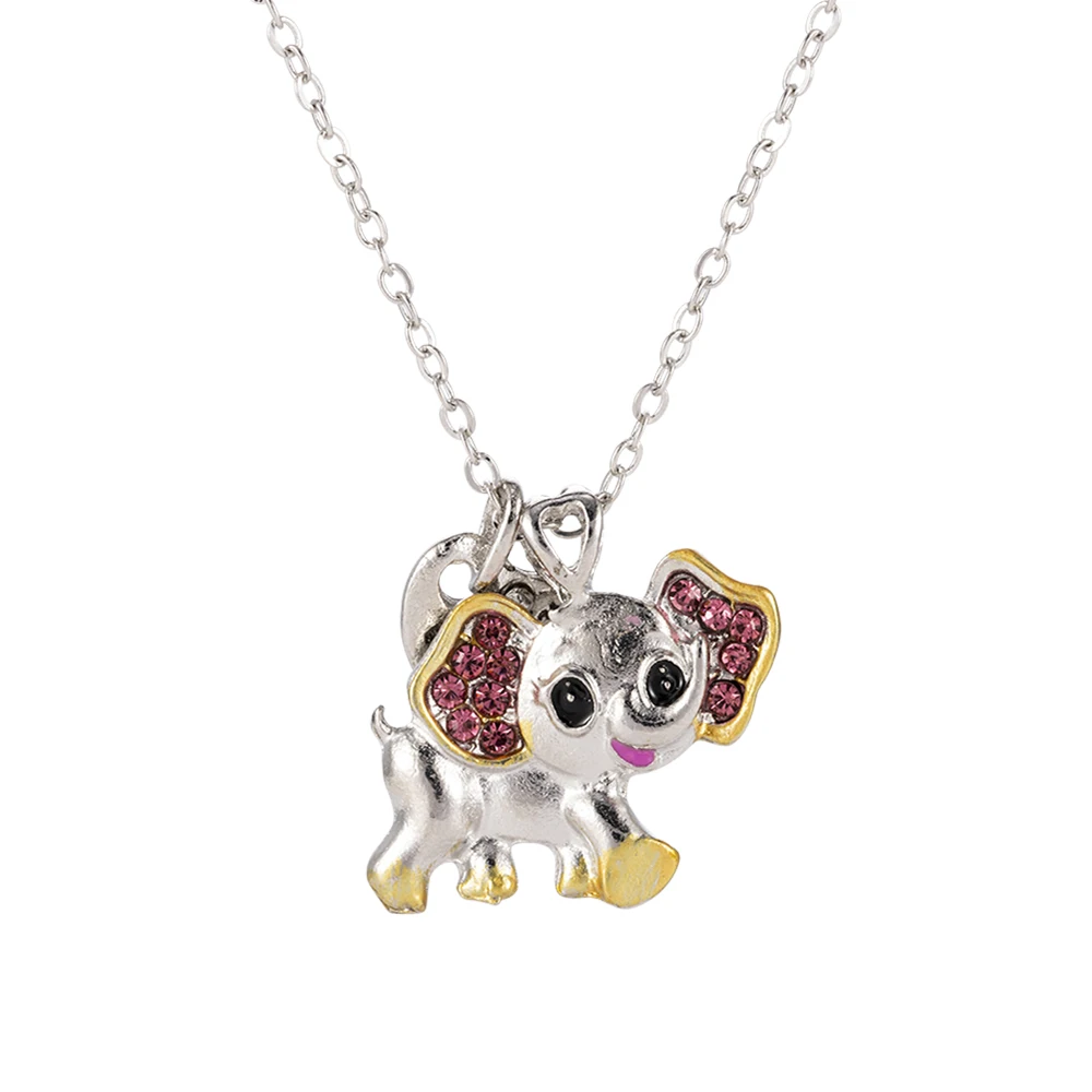 Новинка 2020 модное ожерелье в виде слона никогда не забывай надпись I Love You кулон