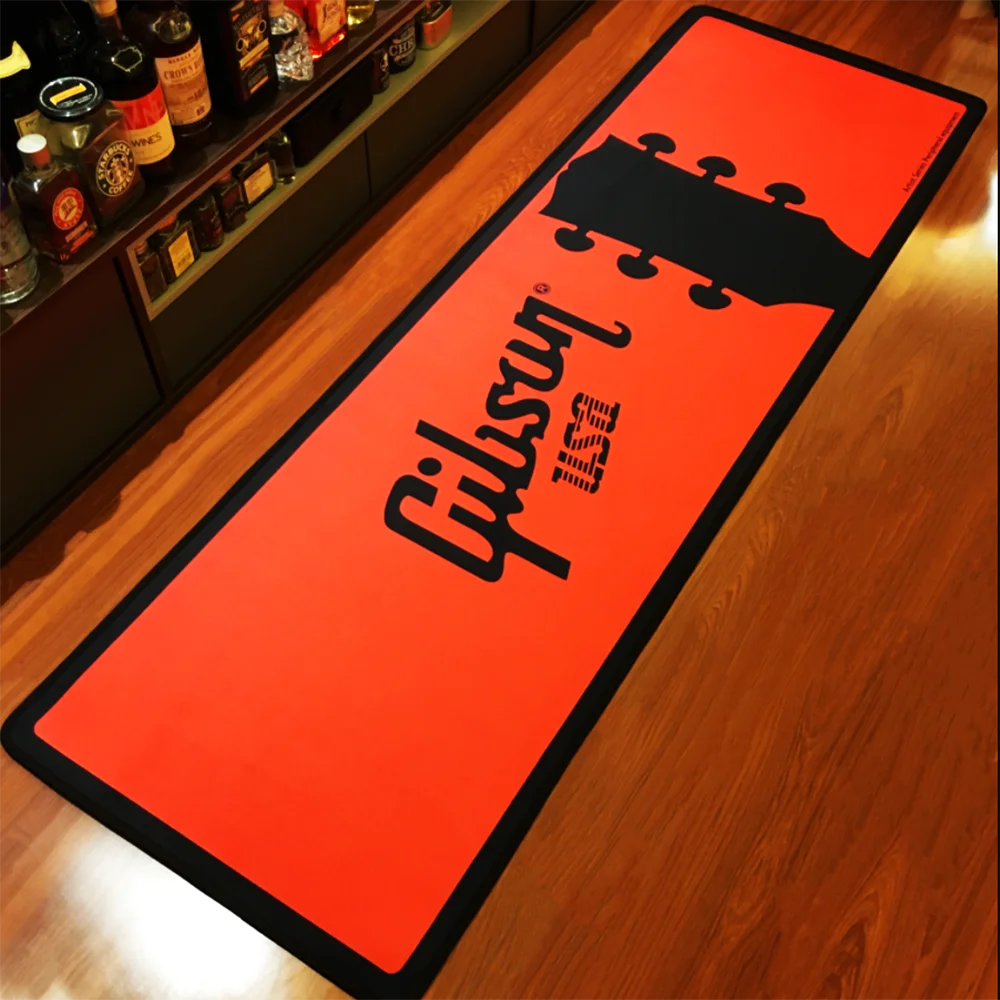 

GIBSON Rock Guitar Printed Music Flannel Area Rug Printed Room Bathroom Mat Floor Carpet For Living Room Bedroom Home Decoration