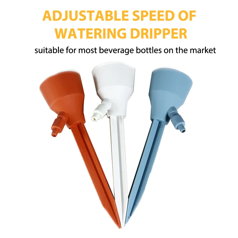 

3Pcs Garden Automatic Plant Self Watering Adjustable Irrigation Drip Plant Spike Lazy home with dripper for watering flowers