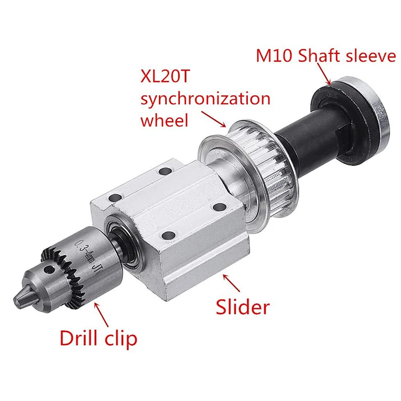 

DIY Woodworking Cutting Grinding Spindle Trimming Belt Jto Drill Chuck Set Small Lathe Accessories for Table Saw