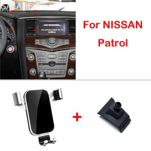 Phone Holder For NISSAN Patrol Y62 Armada 2010 2011 2012 2013 2014-2019 Interior Dashboard  Support Car Accessories Phone Holder