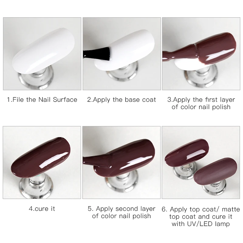 Матовый Гель лак для ногтей FOUR LILY 2 шт./компл. 5 мл отмачиваемый УФ Одноцветный