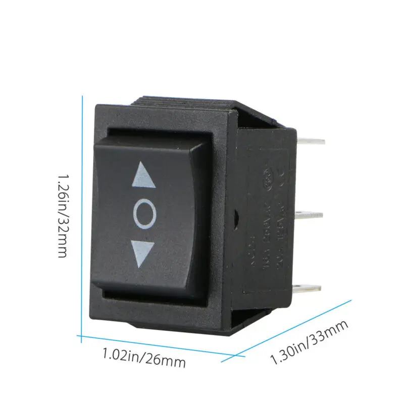 

Plastic+Metal Rocker Switch AC 250V 1.26x1.02x1.30inches Equipment Car