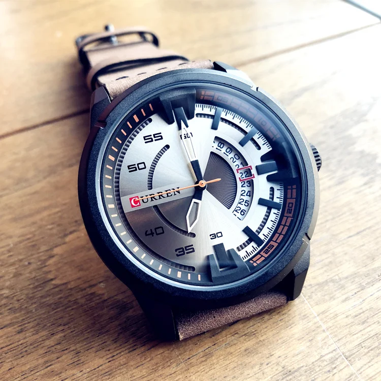 

New Concept of Black Technology Korean Large Dial Tide Men Belt Watch Male Students Fashion Trend Casual Waterproof Men's Watch