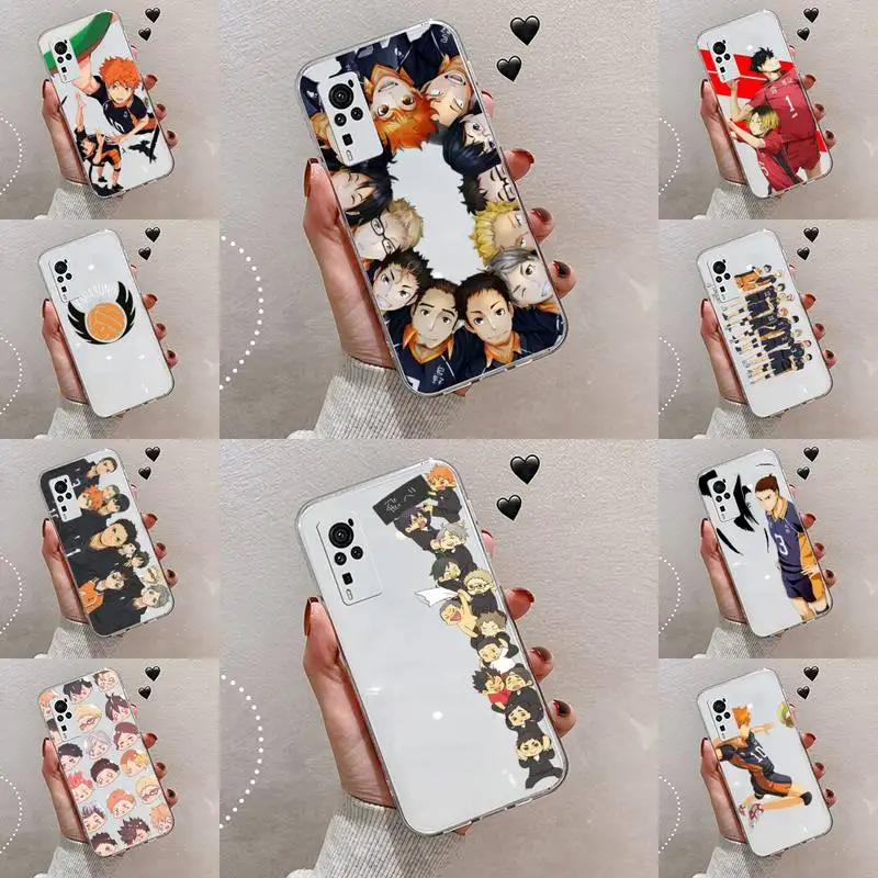 

Haikyuu Hinata attacks Anime Phone Case Transparent For VIVO S 9 7 6 IQOO NEO 7 5 3 Z3 Z1 X E pro Soft TPU Clear Mobile bags