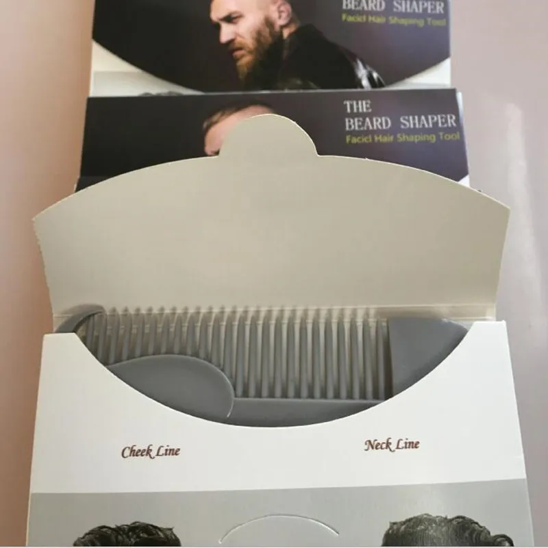 1 Пк 2 Формы Гребня для БородыTrimmer Формирование Гребень Инструмент Пол Мужчина Джентльмен Подравнивание Шаблонов Гребни Бритья Горячие Инструменты для Волос.