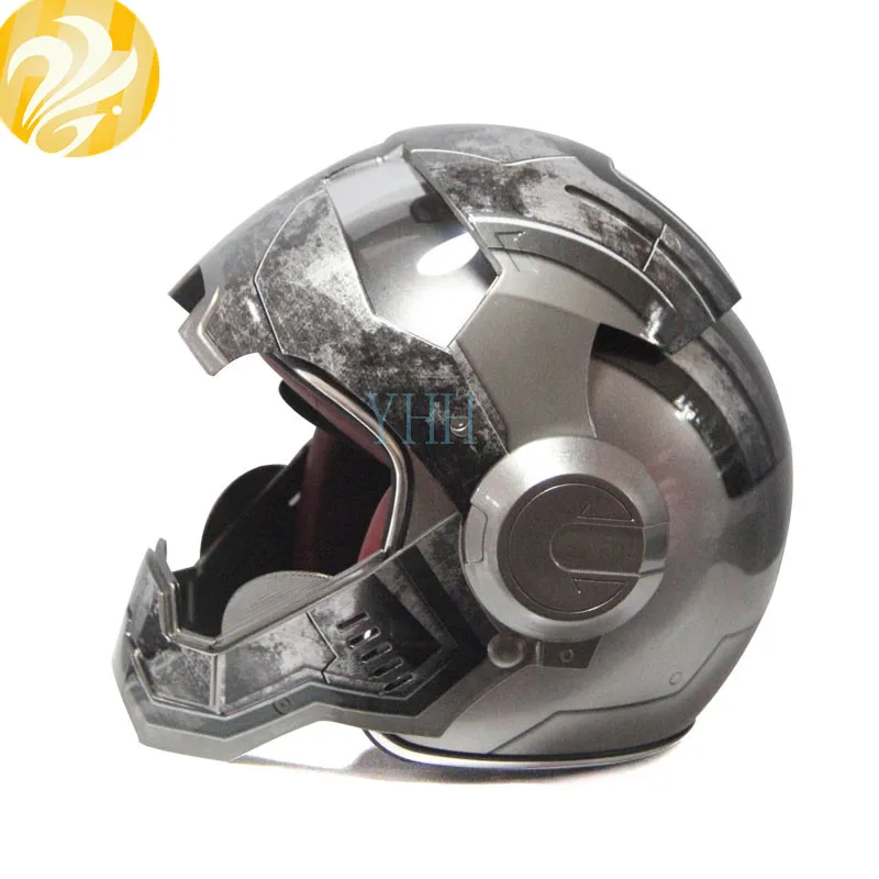 

Masei Matt Gray War Machine Mens Womens IRONMAN Iron Man Helmet Motorcycle Half Helmet Open Face Helmet ABS Casque Motocross