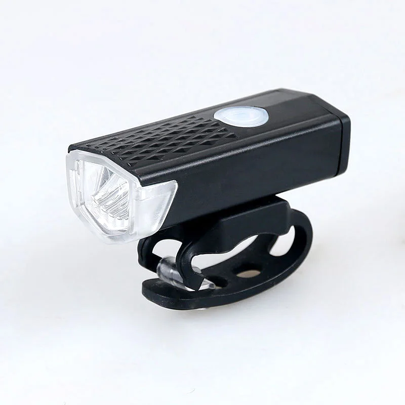Headlight Велосипедный светильник с подзарядкой от USB 300 люмен, 3 режима, велосипедный передний светильник 6000 K, водонепроницаемый велосипедный головной светильник, светильник-вспышка - Цвет: Headlight