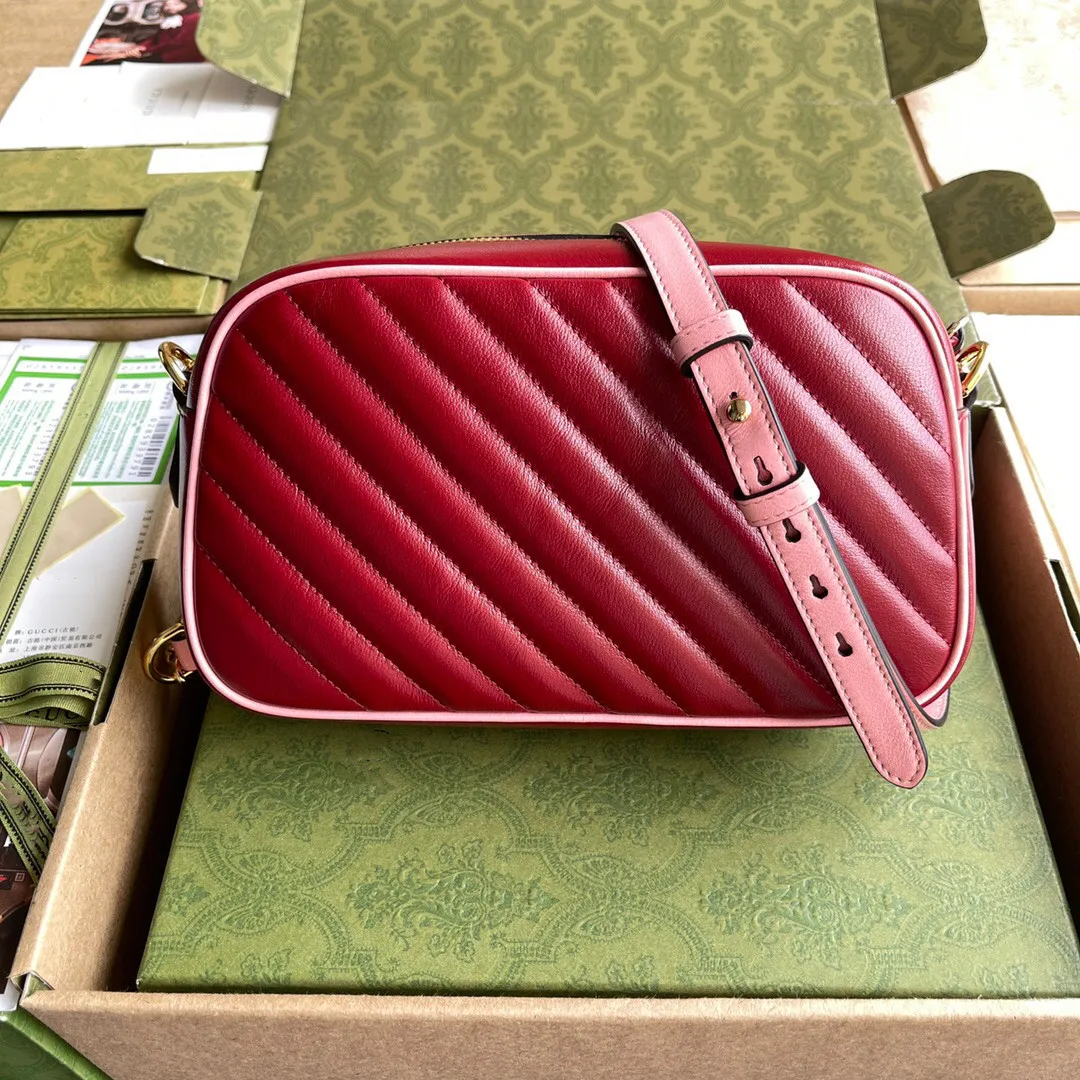 

2021 New Brand fashion small and square Bags Real Leather Women's Bags Small Casual Female 447632 shoulder Chain bag