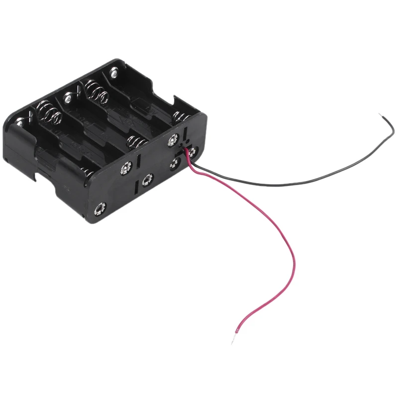 Черный пластиковый чехол с держателем для аккумулятора 10x1 5 V AA 2 шт. |