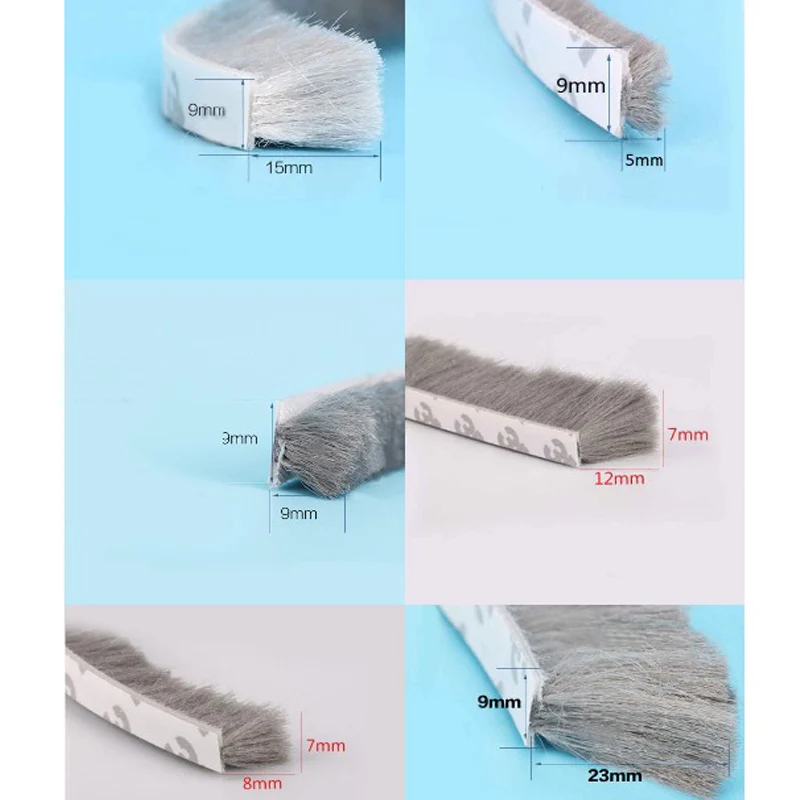 Уплотнительная лента для окон и дверей самоклеящаяся уплотнительная щетка
