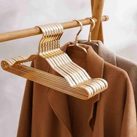 clothes rack 10pcs metal clothing hangers anti slip aluminium alloy drying rack wardrobe space saver coat hanger storage rack