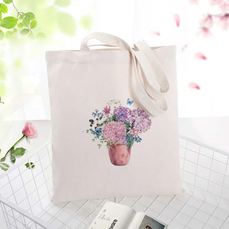 Фиолетовая серия сумка Холщовая Сумка для покупок на заказ Печать логотипа текст