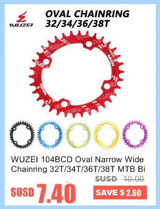 WUZEI BCD 96 мм круглая/Овальная велосипедная Звездочка MTB горная цепь колеса 32T 34T 36T для Shimano M7000 M8000 M9000 Кривошип