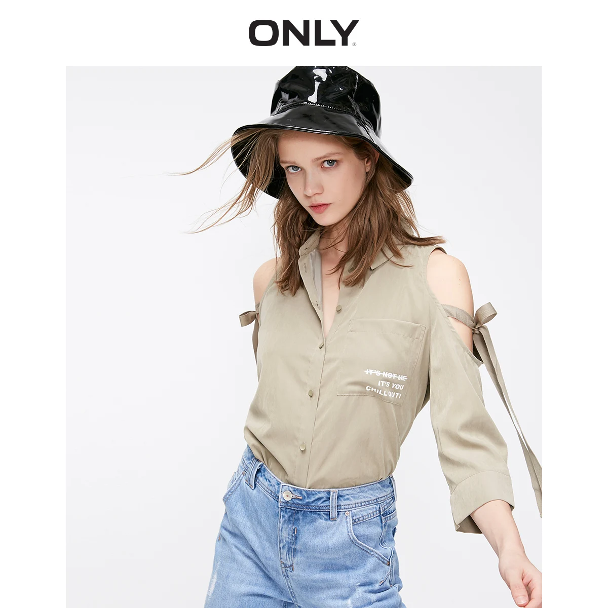 Только в том случае Для женщин Однотонная одежда с открытыми плечами на шнуровке