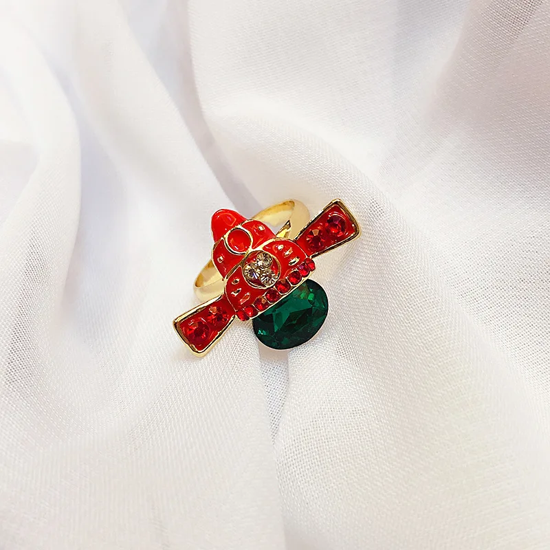 

Temperament Peking Opera Faces Masks Rings Retro Simulated Pearl Female Rhinestone Opera Ring Hand Jewelry