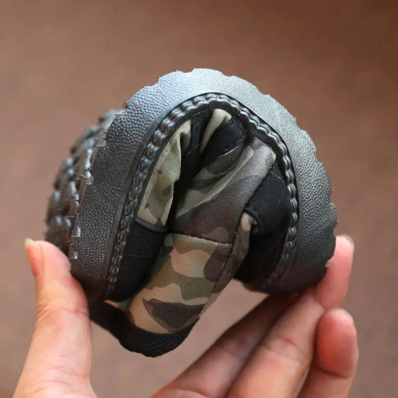 Детские зимние ботинки детские для мальчиков плюшевая теплая хлопковая обувь