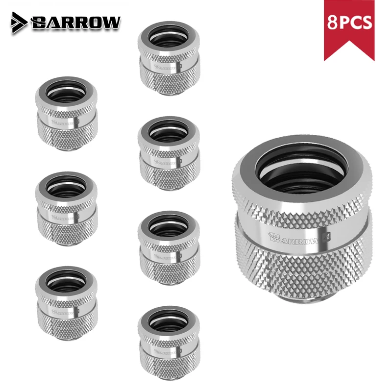 

Hard Tube Fitting Barrow G1/4" Water Cooling Adapter Suitable For OD12mm / OD14mm / OD16mm Rigid Pipe, 8pcs, TYKN-K