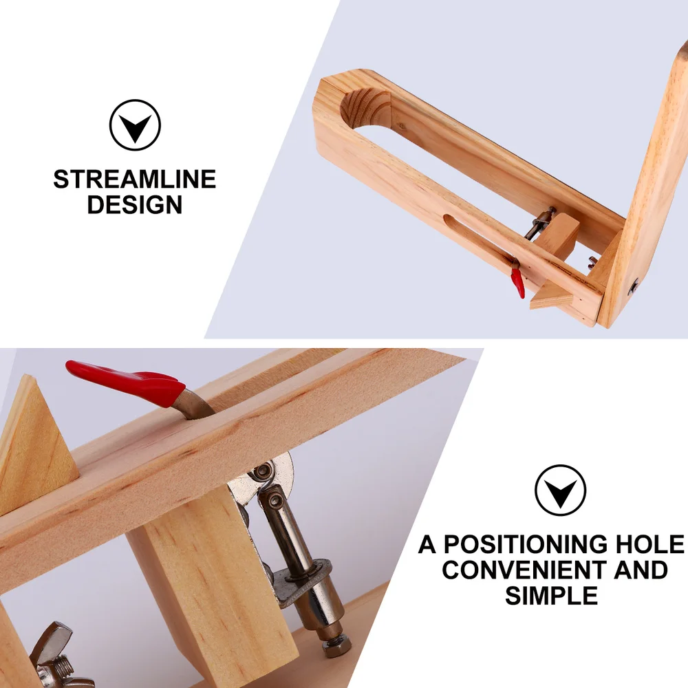 

Wooden Leather Pony Table Lacing Desktop Stitching Horse Clamp for Handwork Sewing Leathercraft Tools for DIY Sewing Stitching