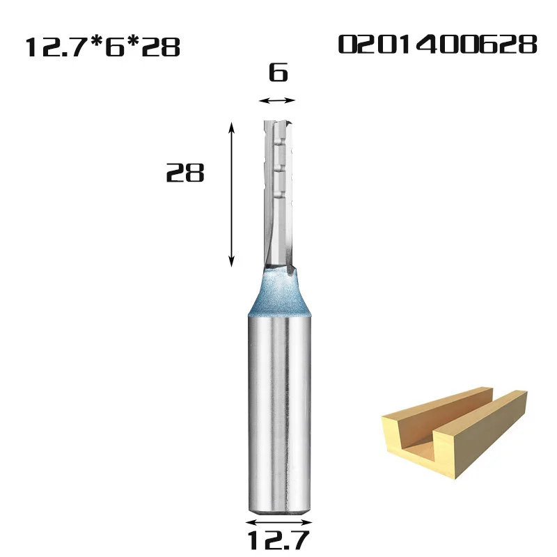 

HUHAO 1/2 "хвостовик 3-зубая фреза TCT прямые фрезы обрезные концевые фрезы для МДФ фанеры ДСП слот дрель