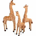 Гигантский реалистичный Жираф 35-120 см, плюшевые игрушки, высококачественные мягкие куклы-животные, мягкие куклы для детей, Детский подарок на день рождения, декор для комнаты