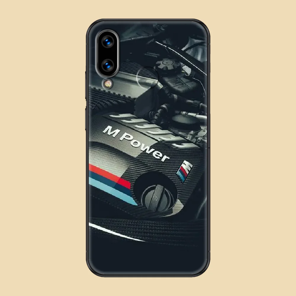 

Car B W M Phone case For Huawei Honor 6 7 8 9 10 10i 20 A C X Lite Pro Play black painting hoesjes 3D bumper tpu cover trend