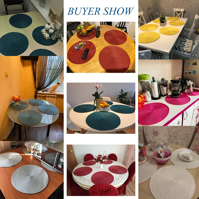 Все виды 4 шт. Настольный коврик из полипропилена для плетеной машины