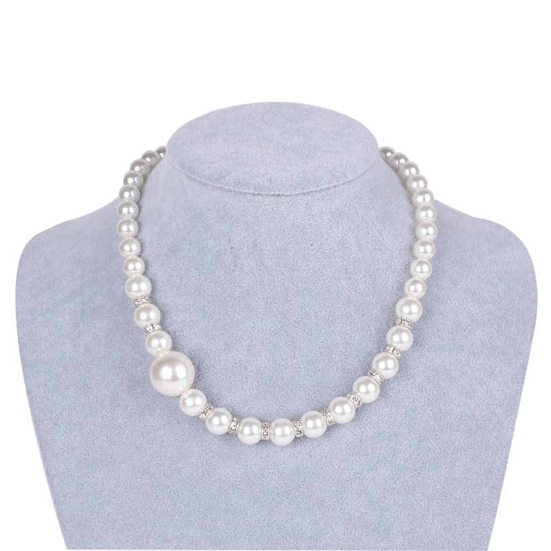 2018 модное простое Новое Белое жемчужное ожерелье аксессуары для невесты и