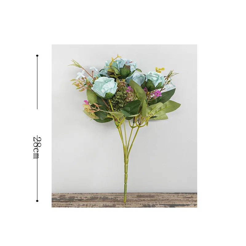 

10pcs Living Room Fence European-style Fake Flower Potted Ornaments Living Room Office Wedding Simulation Flower Arrangement