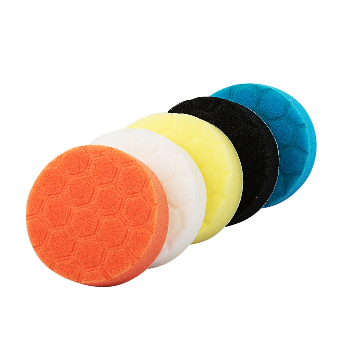 

5pcs Polished Sponge Disc 3/4/5/6/7 Inch Buffing Sponge Polishing Pad Hand Tool Kit For Car Polisher Wax free shipping