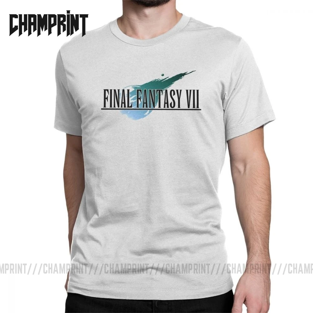 Final Fantasy футболка для мужчин Cloud FF7 Video Game Strife Shinra Chocobo из чистого хлопка футболки с