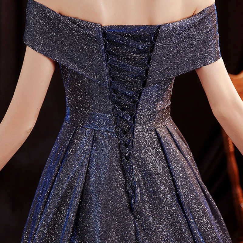 

Boat Neck Sequin New For Women Elegant Date Ceremony Party Prom Gown Formal Gala Events Luxury Long Evening Dresses