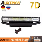 Трехрядный светодиодный светильник Auxtings 22-23in 324 Вт, внедорожный светодиодный светильник для грузовиков, внедорожников, квадроциклов, 4x4 4WD, Кронштейн номерного знака