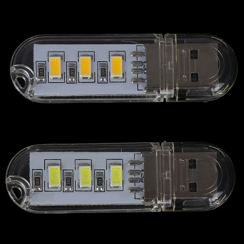 

2pcs Mini USB LED Book Lamps Camping Lamp For PC Laptops Computer Night Light Double-sided USB Design New