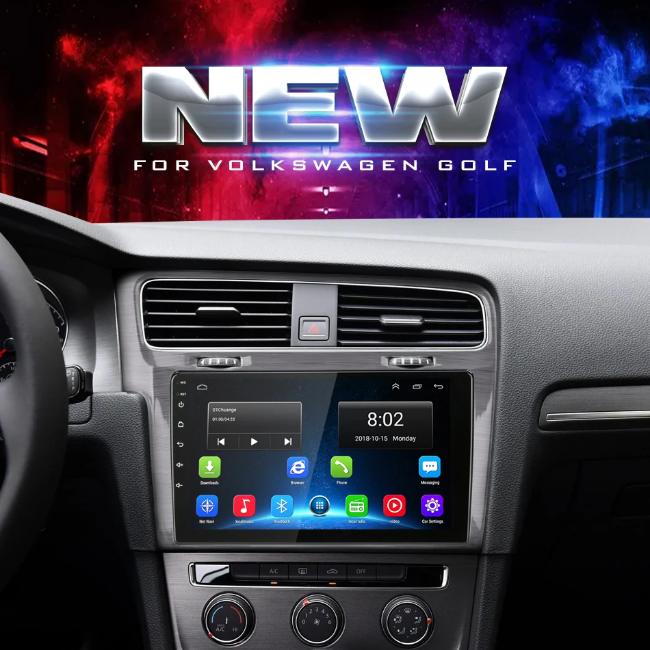 Jansite 4G RDS 1" автомобильное радио для Volkswagen Golf 7 VII- Wifi Android мультимедиа сенсорного экрана видеоплееры с CANBUS
