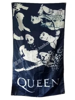 queen big size rock band sign retro poster 56x36 inches hd banners flags cloth art living room decor