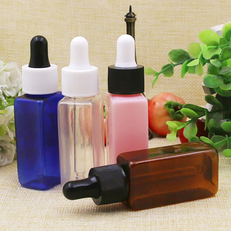 

10pcs/lot 30ml plastic bottle dropper essential oil bottle PET bottle sub-bottling essential oil bottle